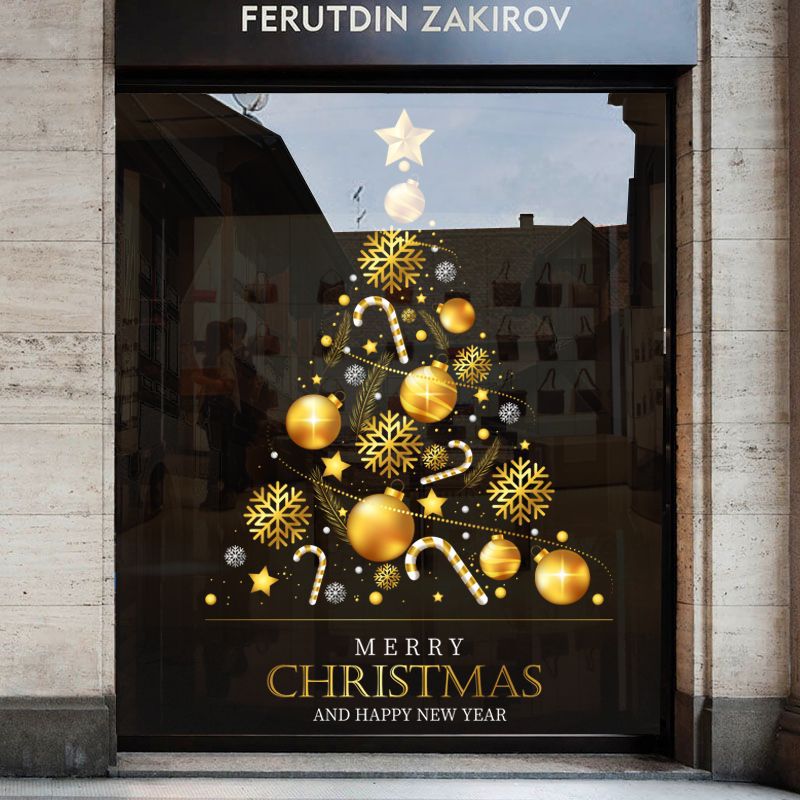 Christmas Decorative Stickers Glass Stickers Window New Year Door Stickers Shop Scene Layout Electrostatic Stickers Wall Stickers - Image 5